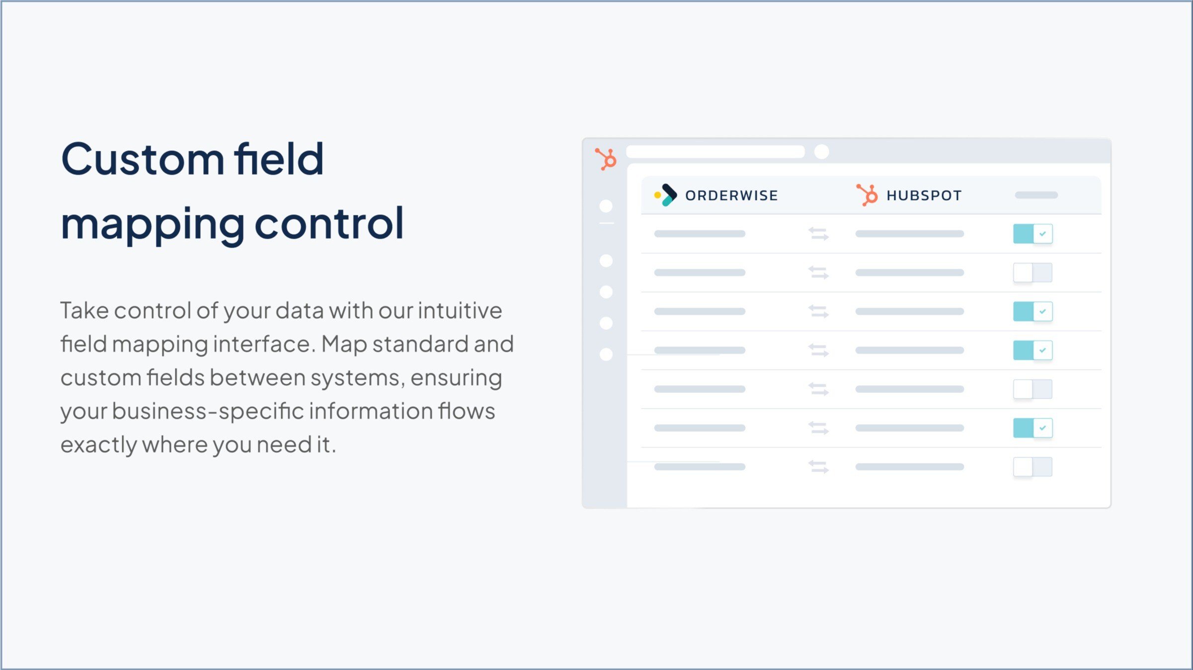 Custom field mapping control